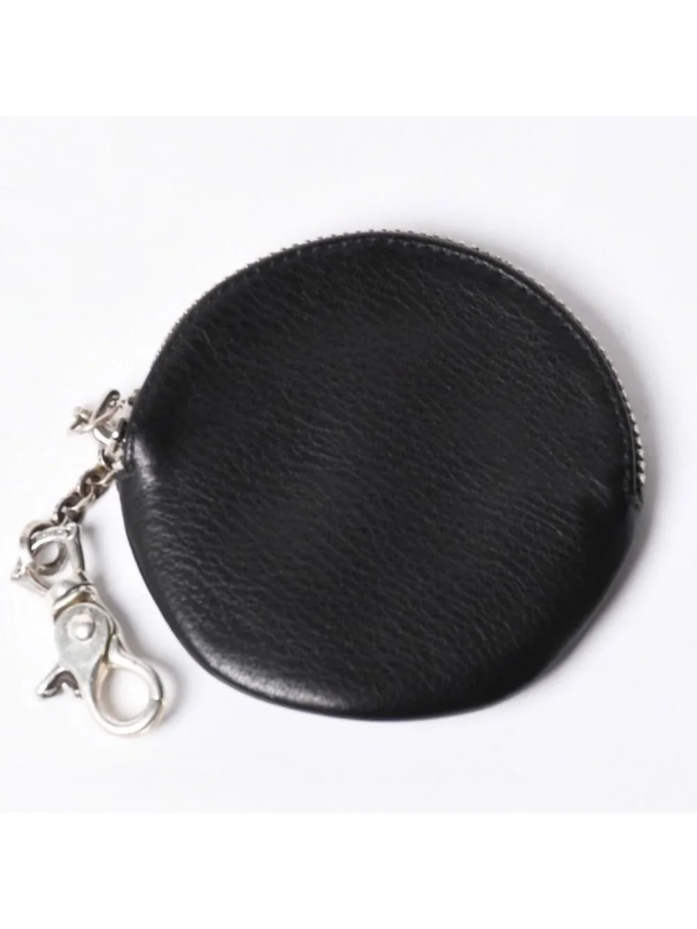 Chrome Hearts Paper with Chain Cross Patch Leather Wallet 925 Sterling Silver
